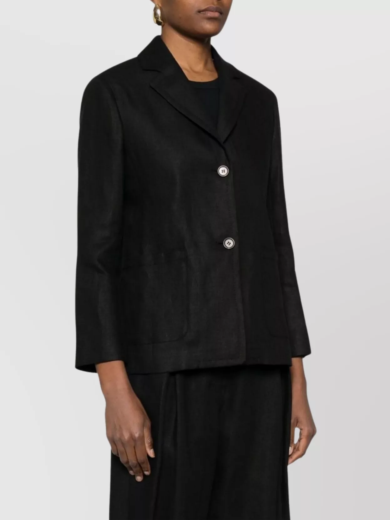 S Max Mara Tailored Single-Breasted Jacket Pockets