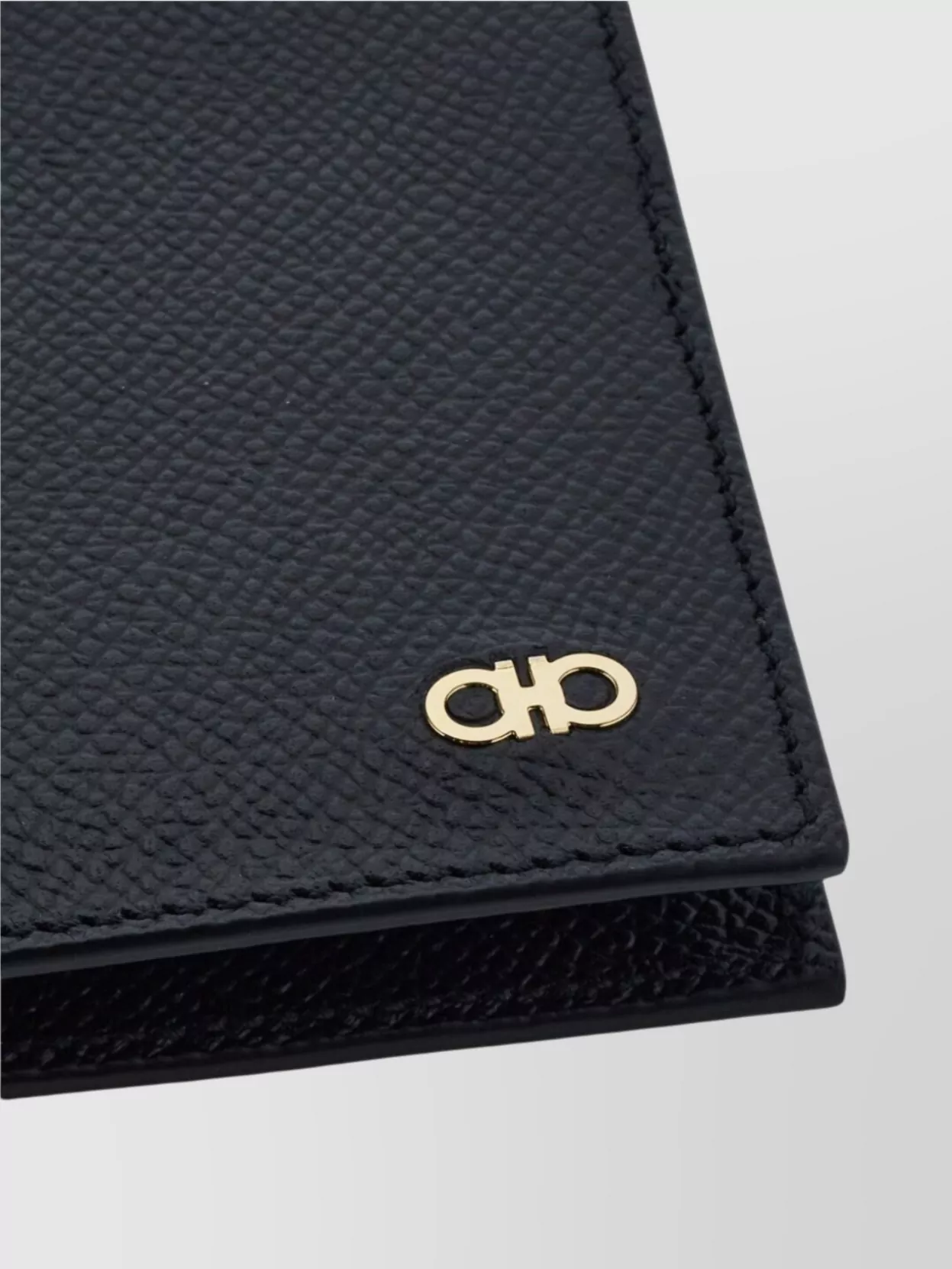 Ferragamo Micro Gancio Textured Bi-Fold Wallet