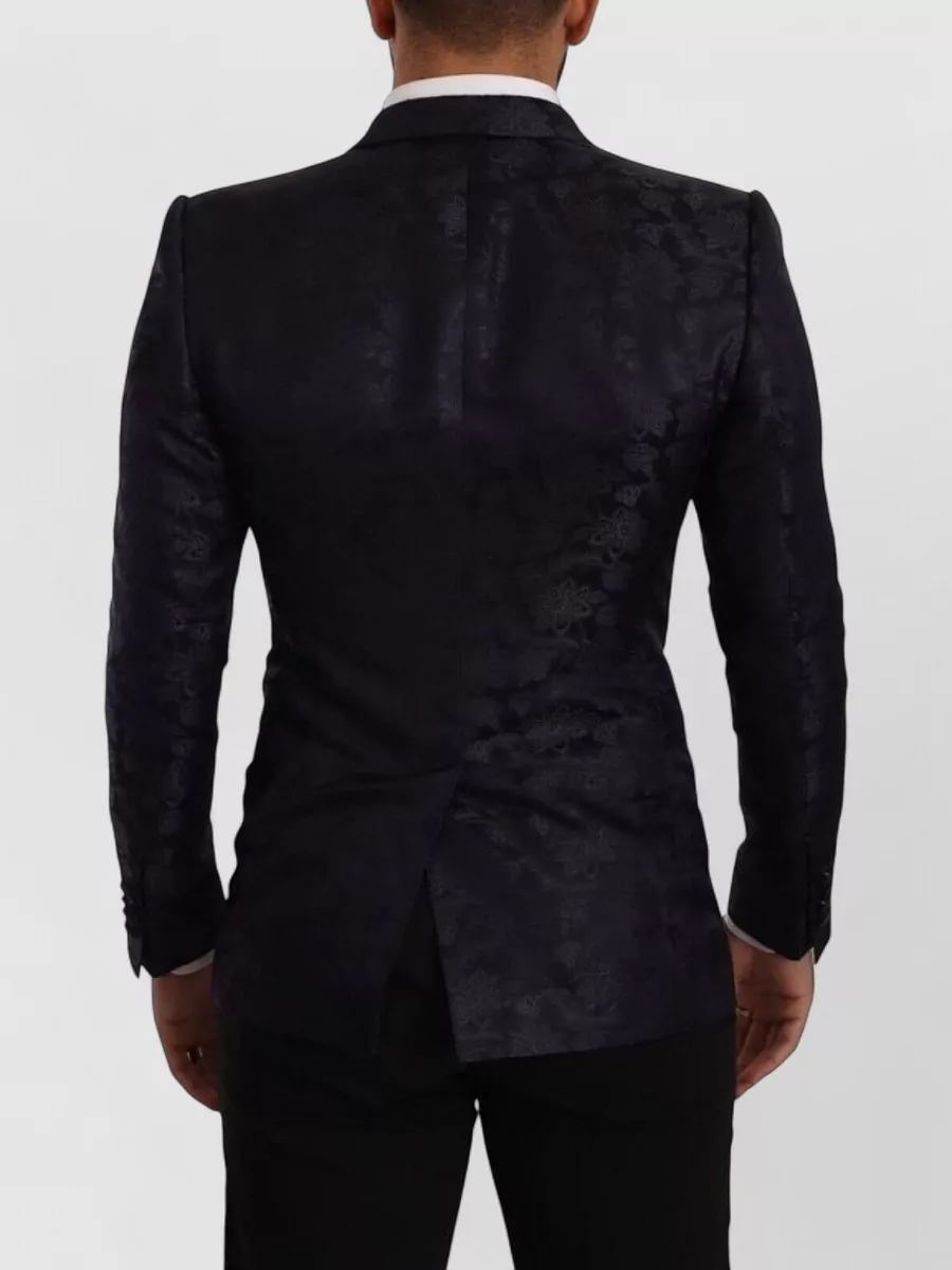 Dolce&Gabbana Silk Floral-Jacquard Single-Breasted Blazer