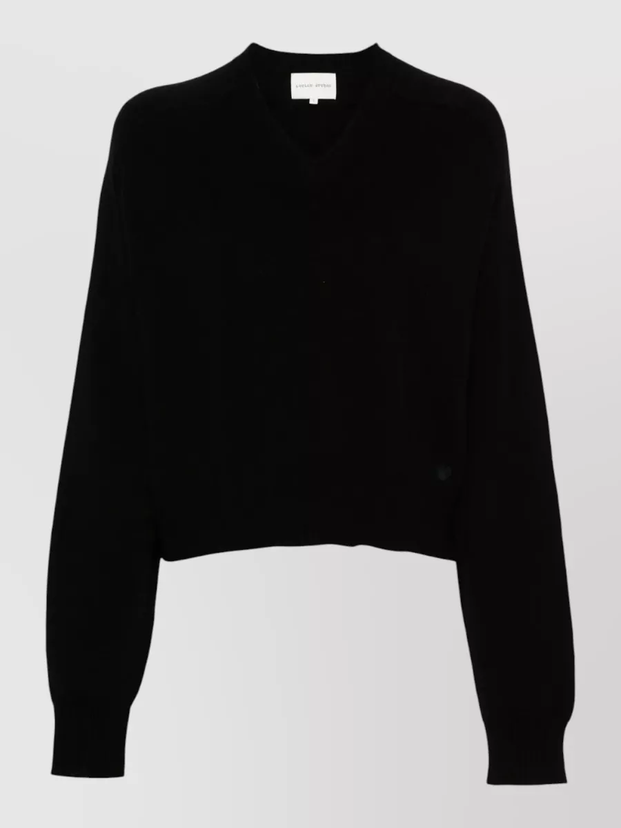 Loulou Studio Cashmere Boxy V-Neck Sweater