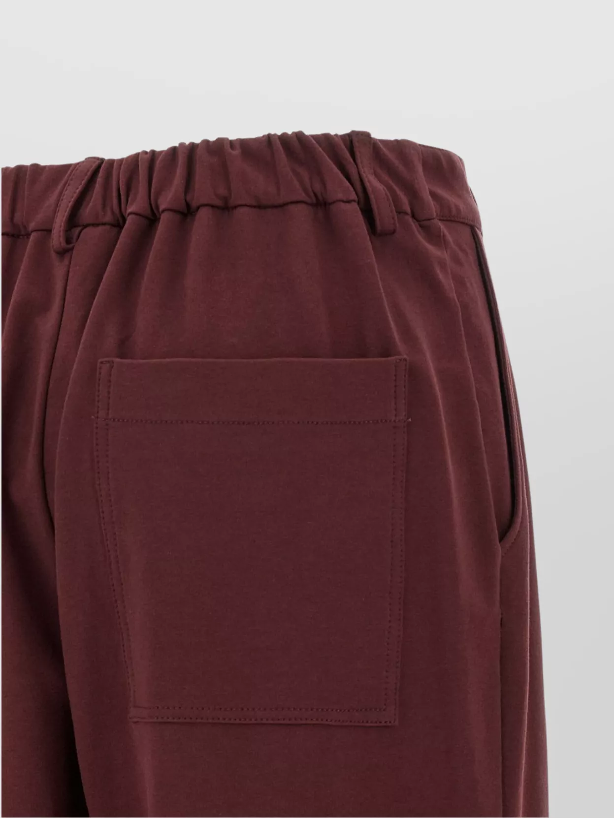 Brunello Cucinelli Joggers With Elastic Waistband And Pockets In Burgundy