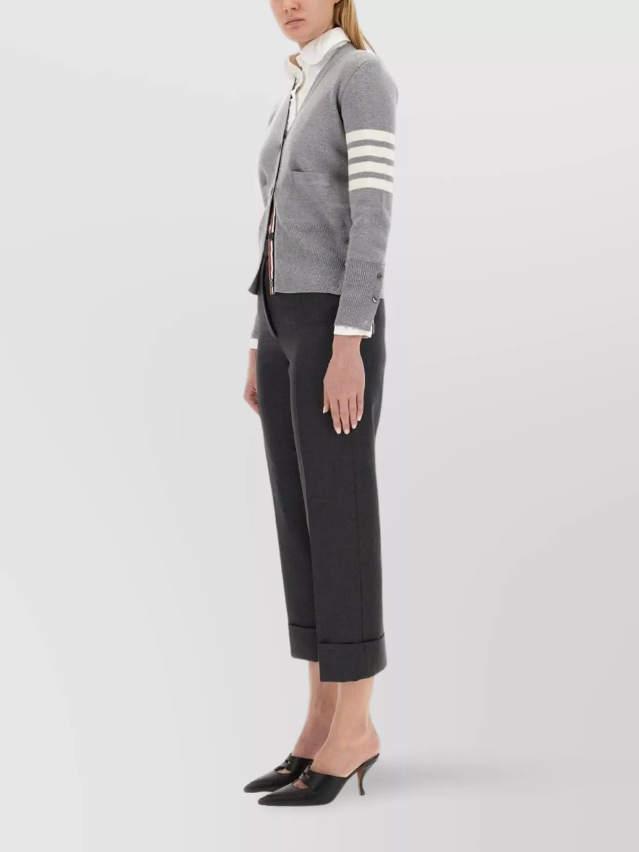 Thom Browne Knitwear With Button Detailing And Chest Pocket