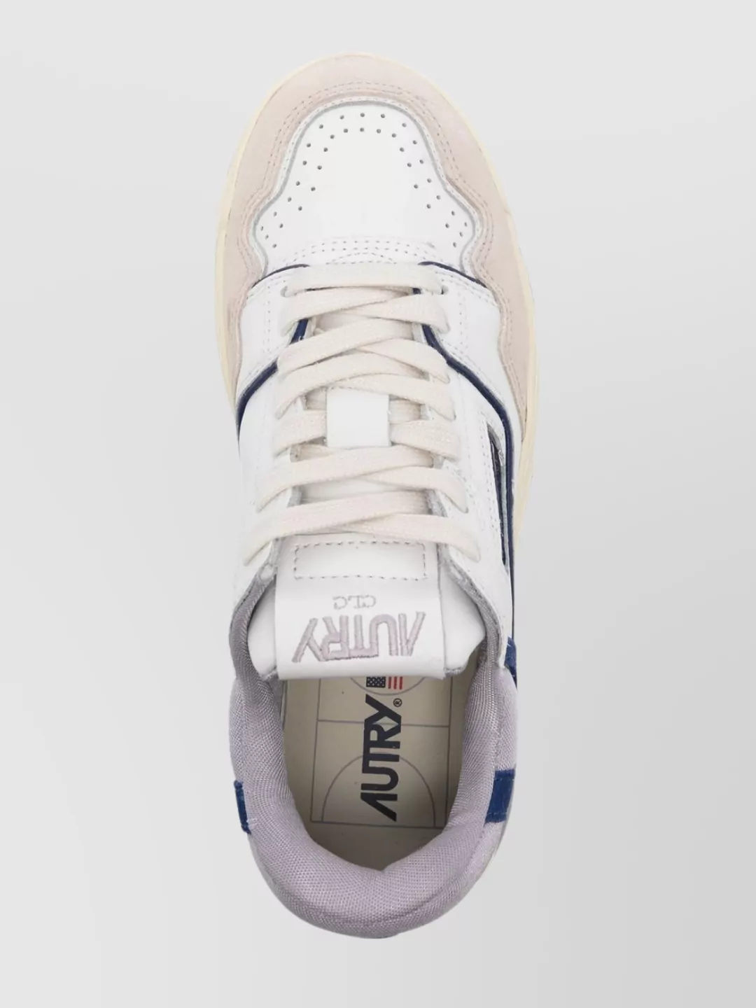Autry Leather Sneakers With Almond Toe Shape