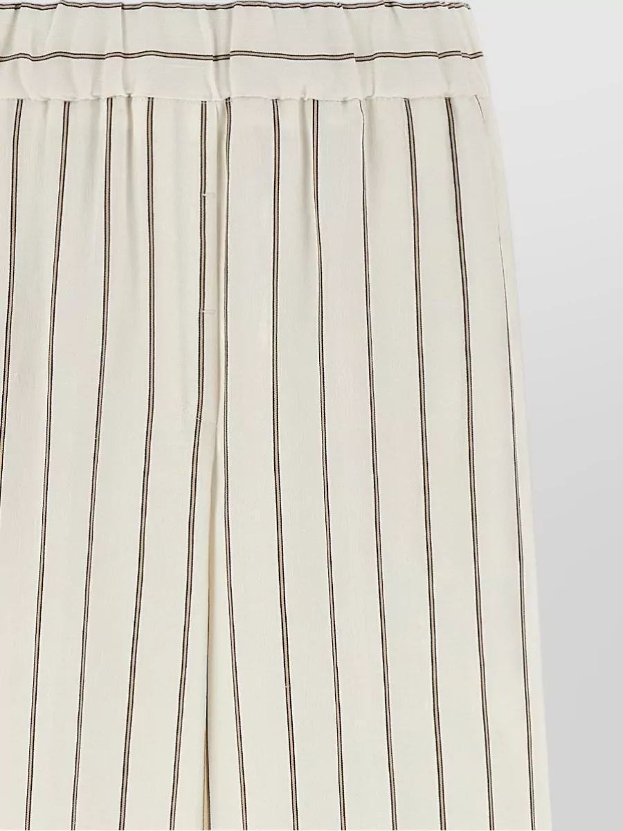 Peserico Pinstriped Wide-Leg Trousers