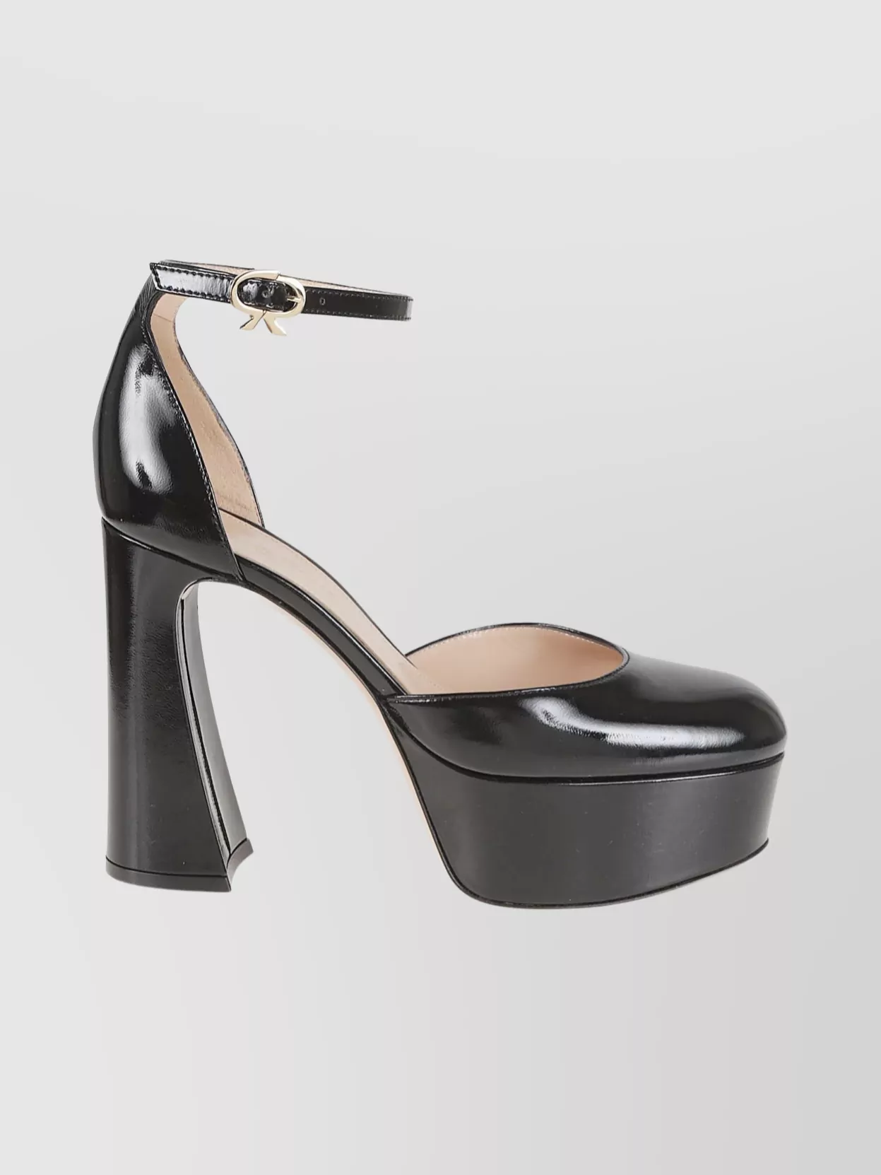 Gianvito Rossi Holly D'orsay Platform Pumps With Round Buckle