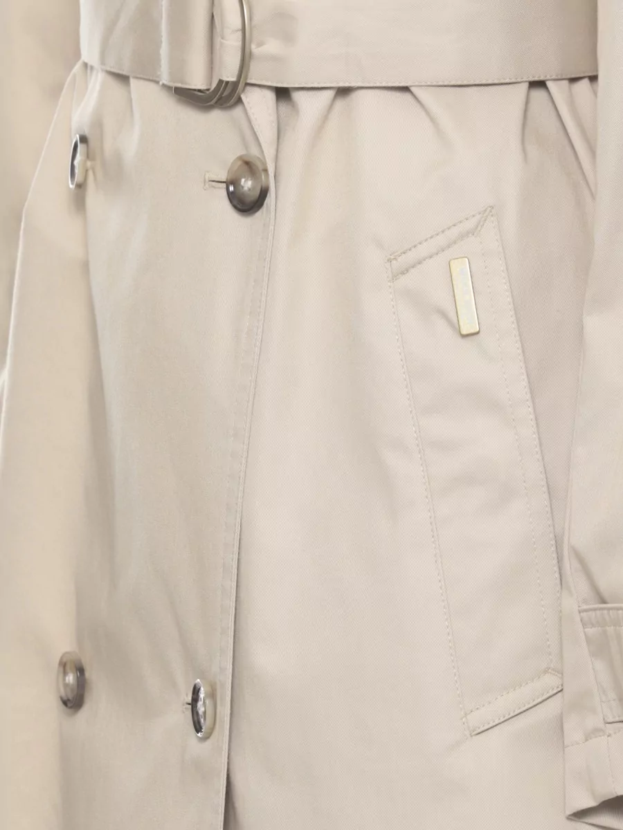 Woolrich Cotton Double-Breasted Belted Trench Coat
