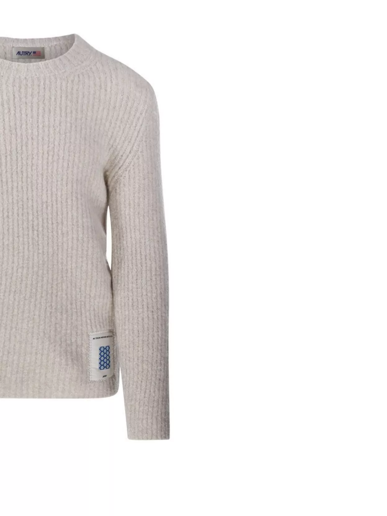 Autry Crew Neck Ribbed Texture Long Sleeves Sweater