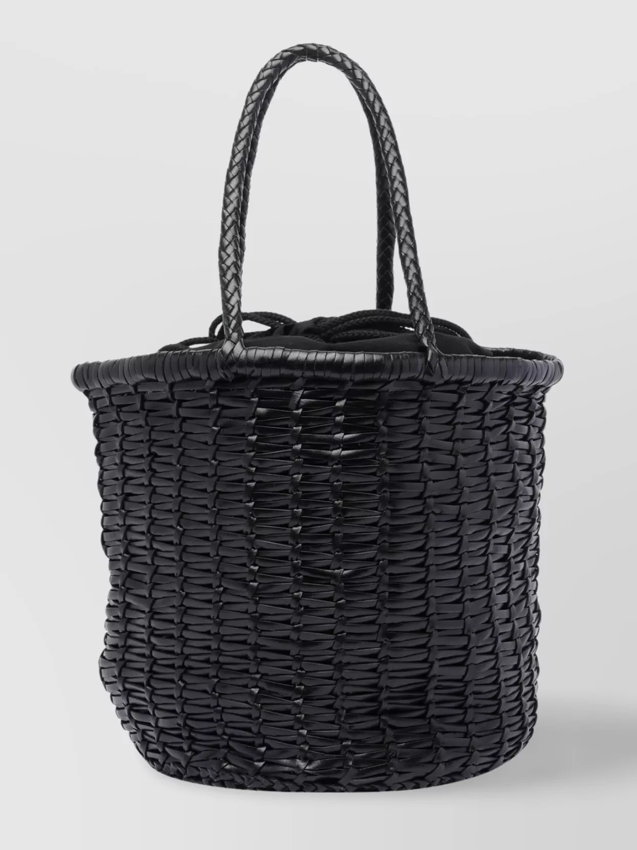 Dragon Diffusion Woven Texture Bucket Bag With Tassel Detail