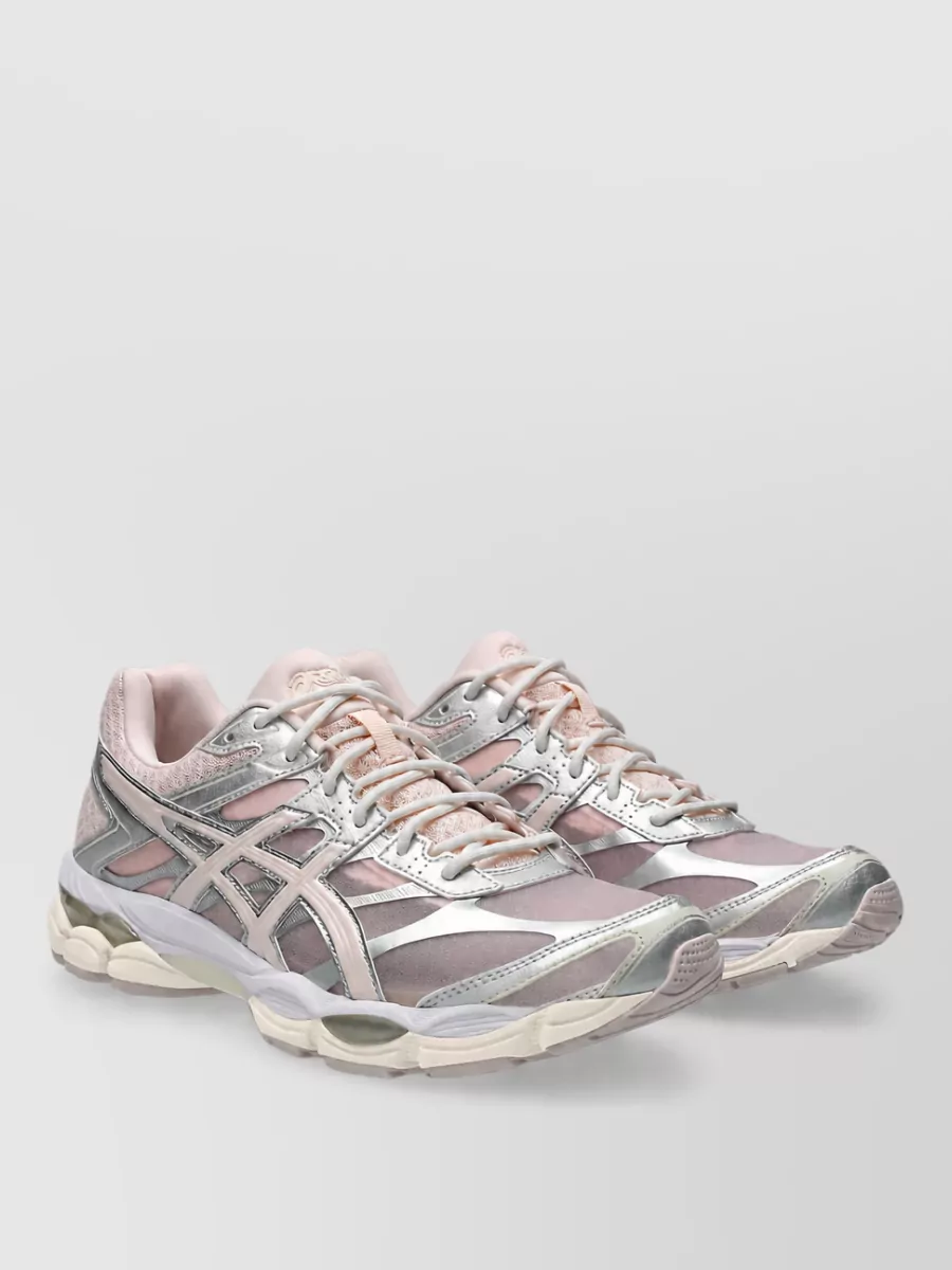 Asics synthetic leather low-top sneakers