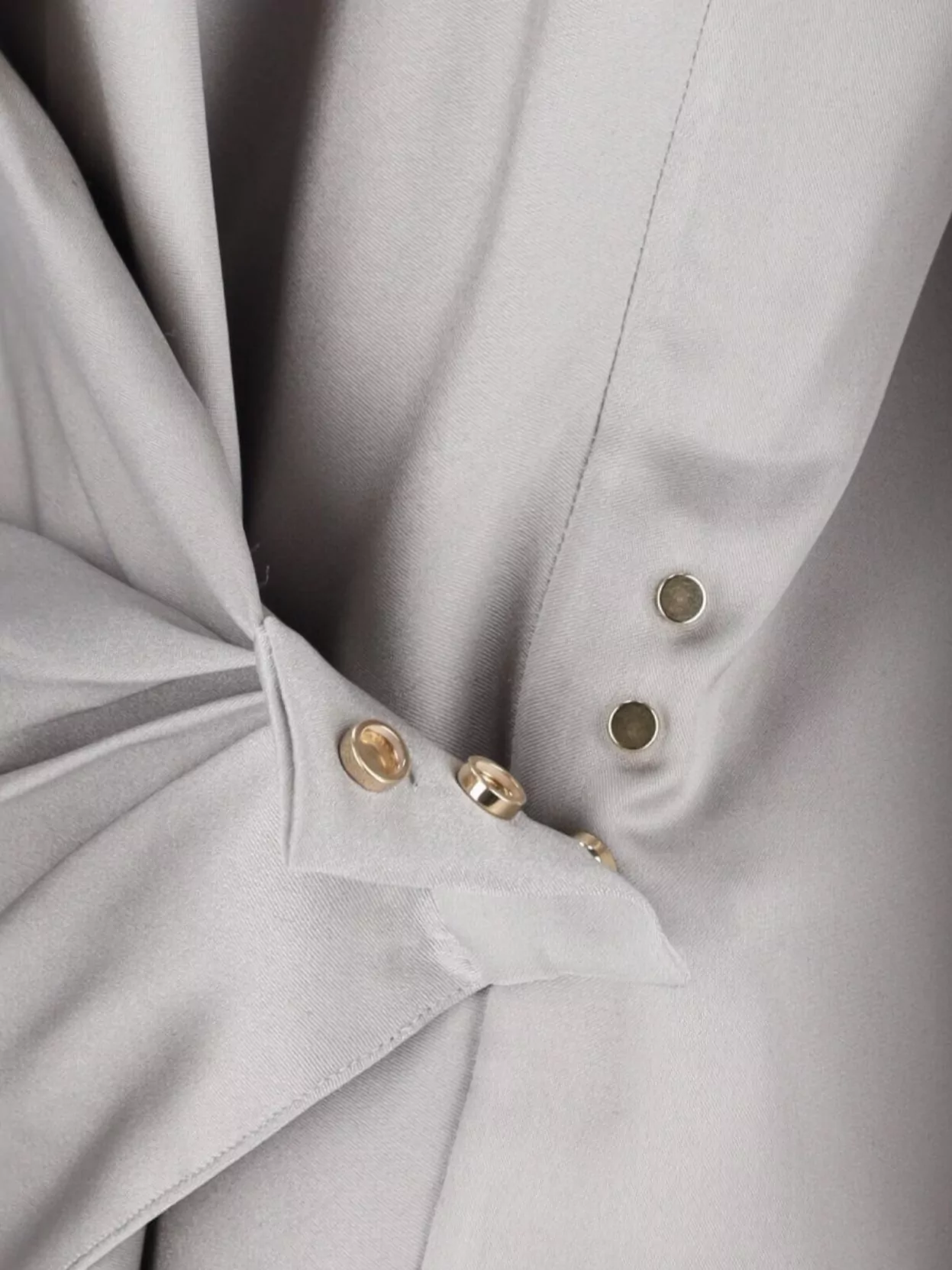 Giorgio Armani Draped V Neck Button Detail Top