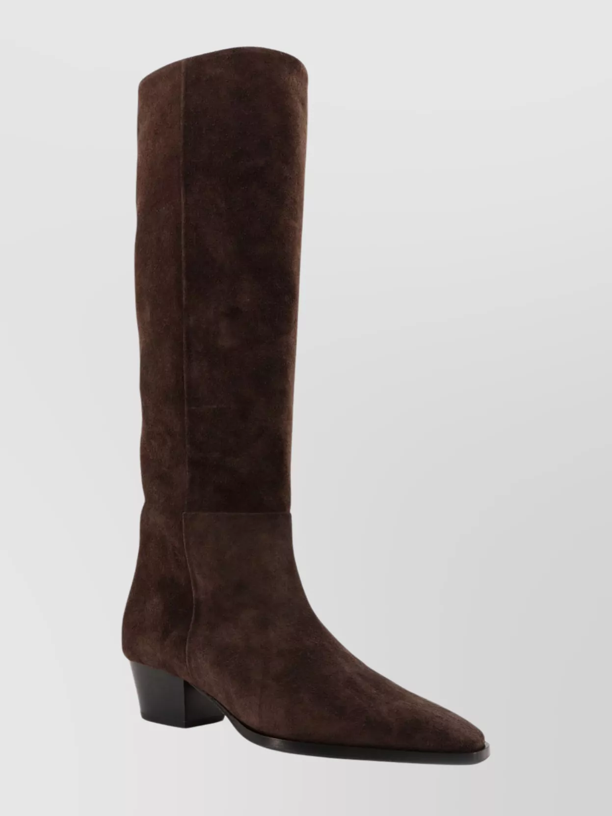 Aeyde Knee-High Suede Block Heel Boots