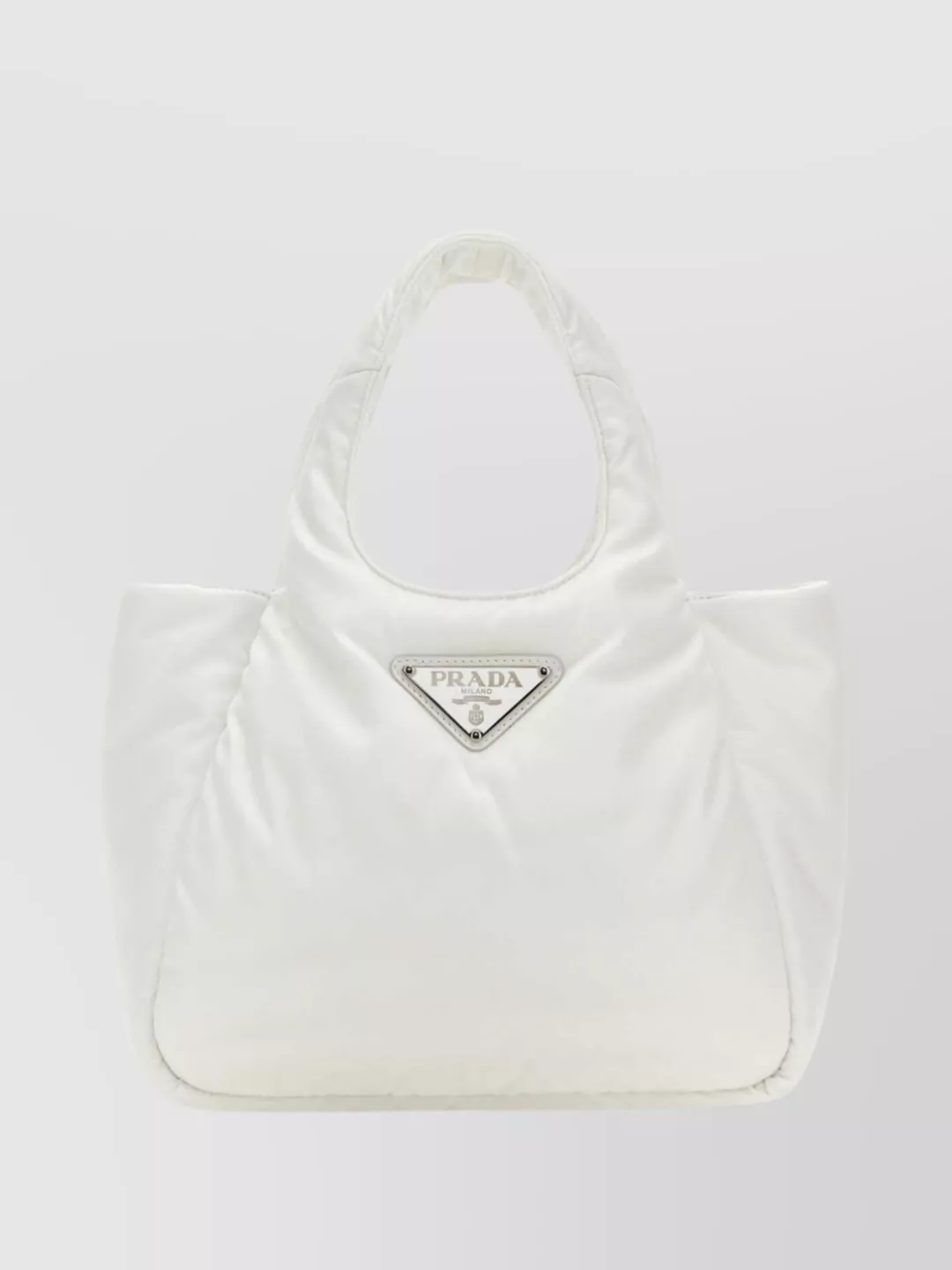 Prada Handbag Nylon Top Handle In Neutral