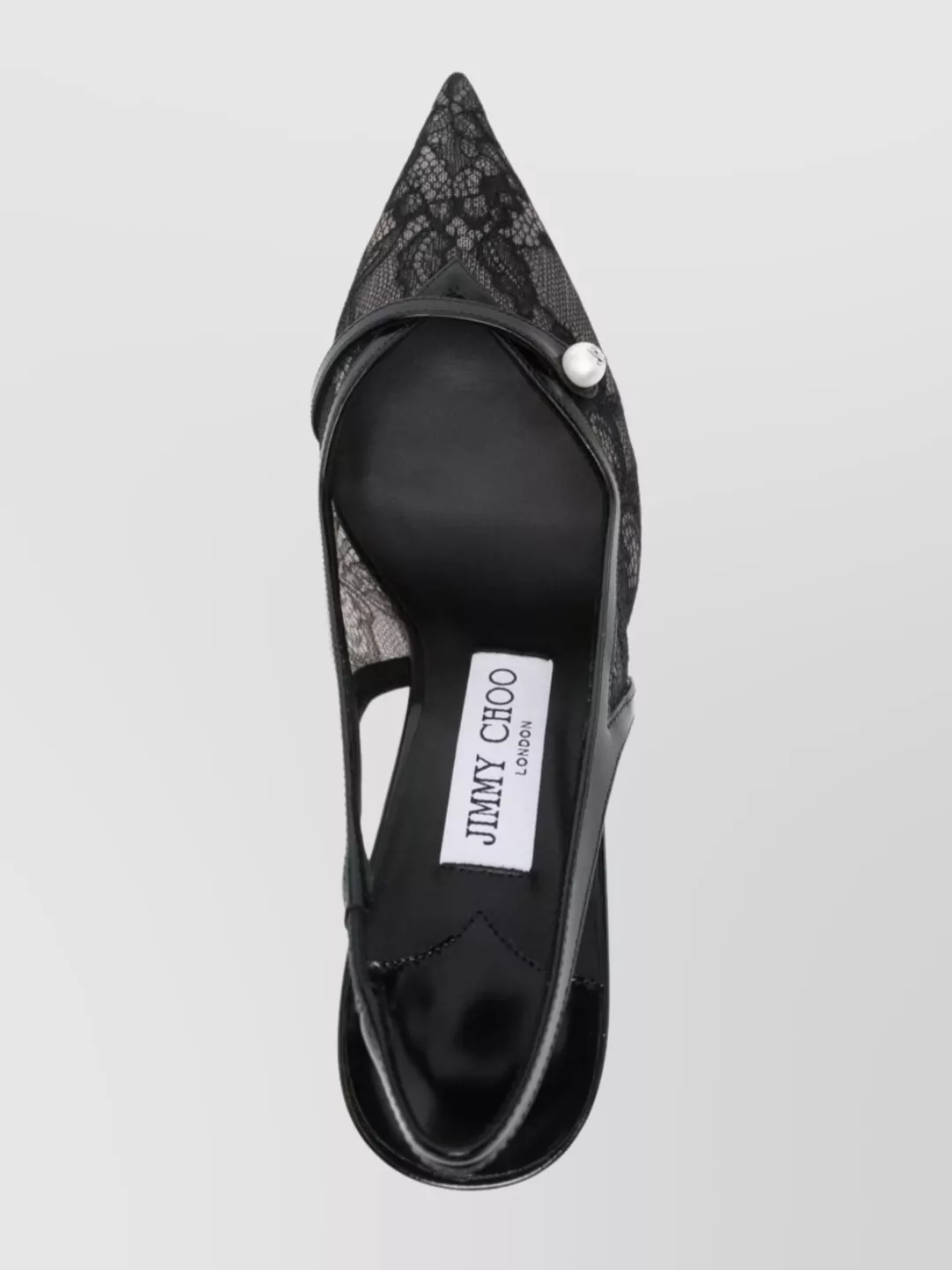 Jimmy Choo Amita Pumps With Lace And Pearl Detail In Black