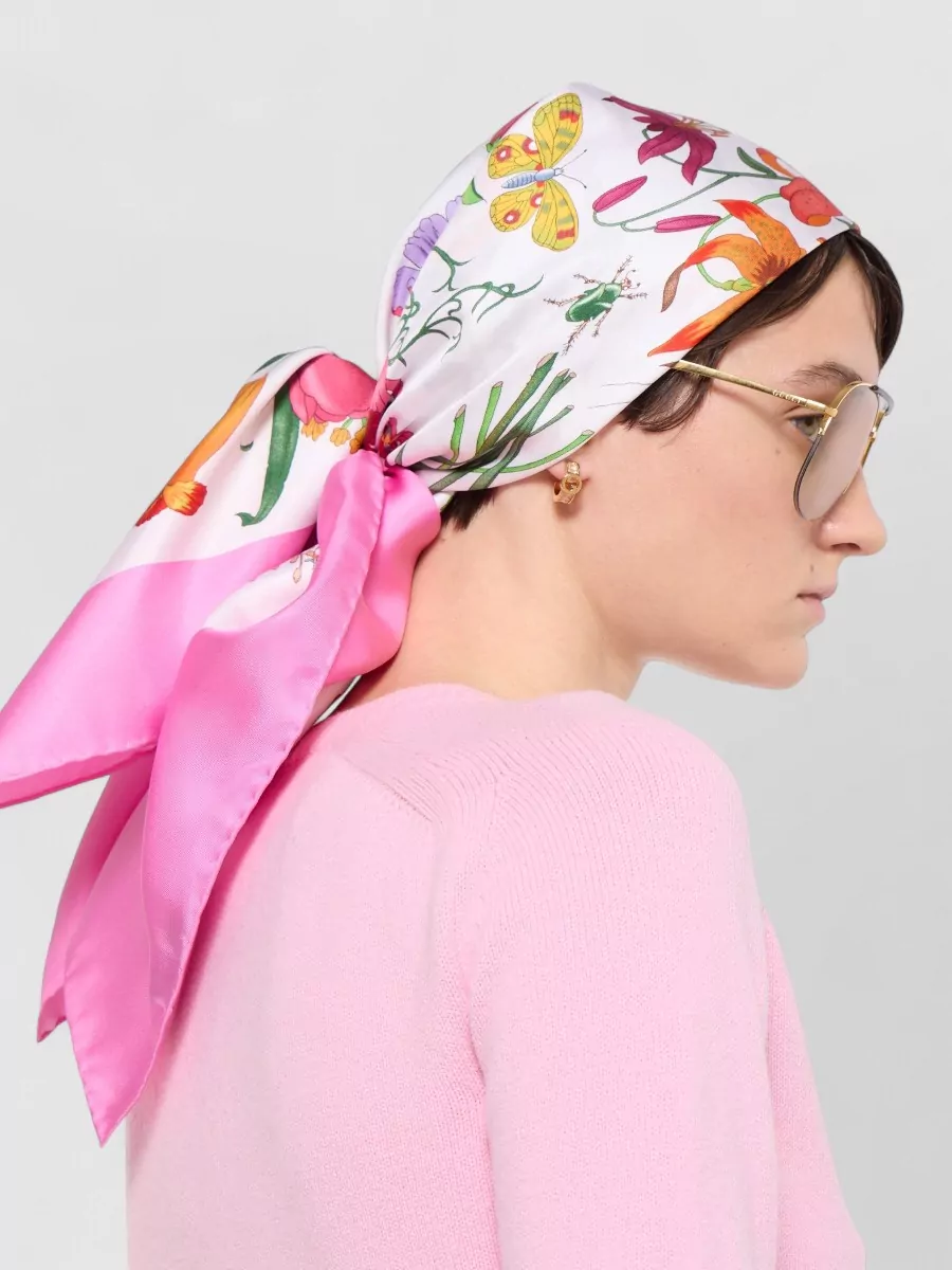 Gucci Silk Floral-Print Scarf