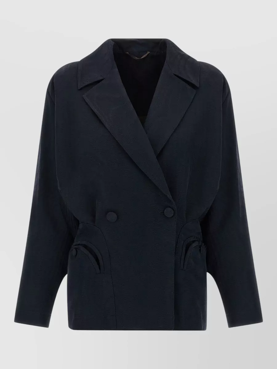 Blazé Milano Ribbed Double-Breasted Blazer