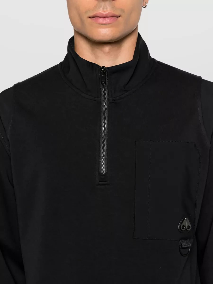 Moose Knuckles High-Neck Half-Zip Cotton Sweatshirt