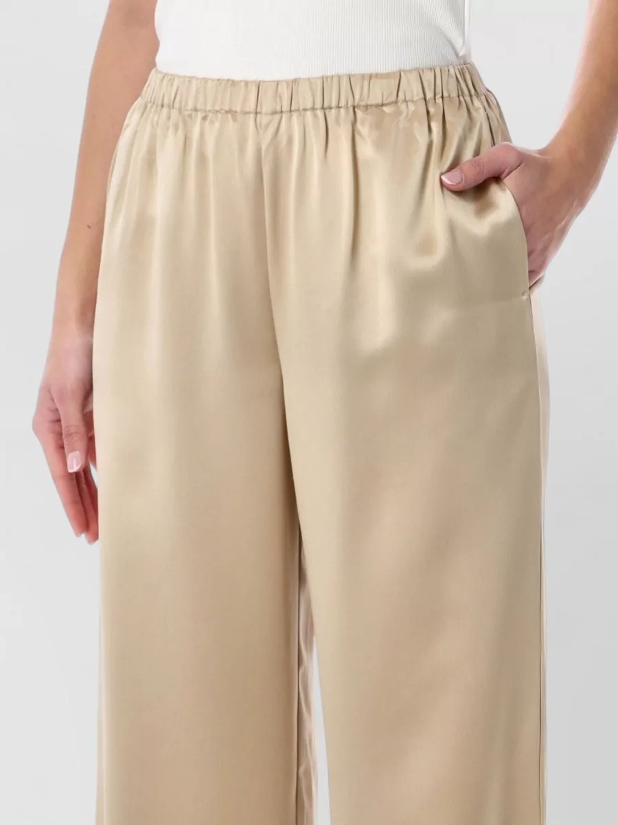 By Malene Birger Satin Wide-Leg Trousers