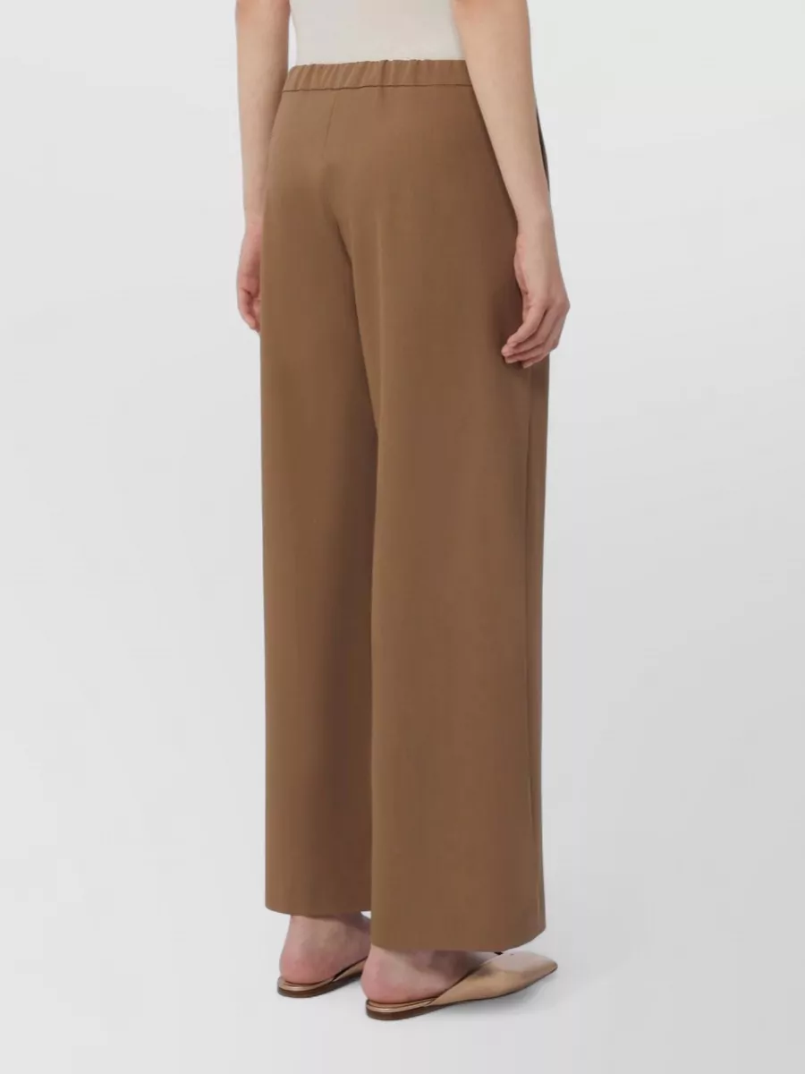 S Max Mara Wide Leg Trousers Belt Loops Side Pockets