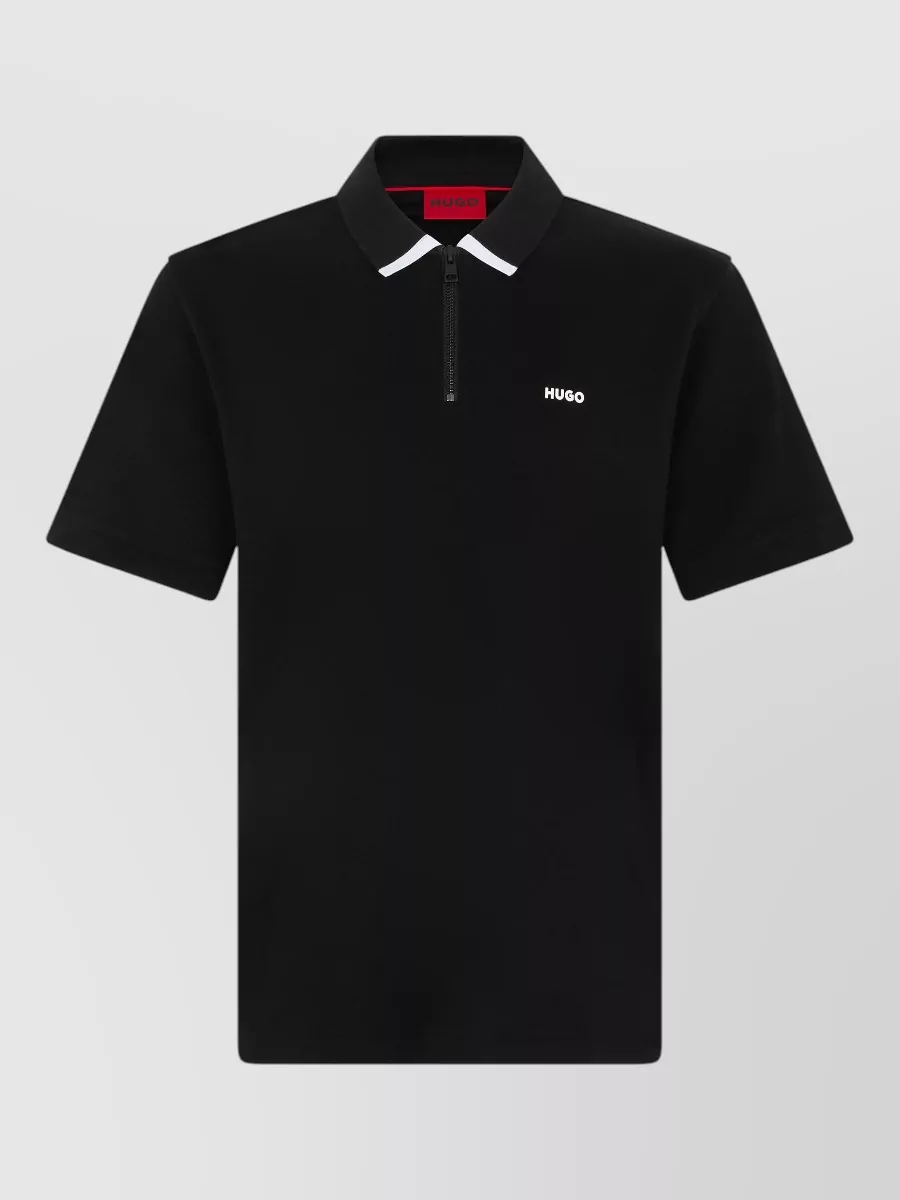 Boss cotton short-sleeve polo shirt