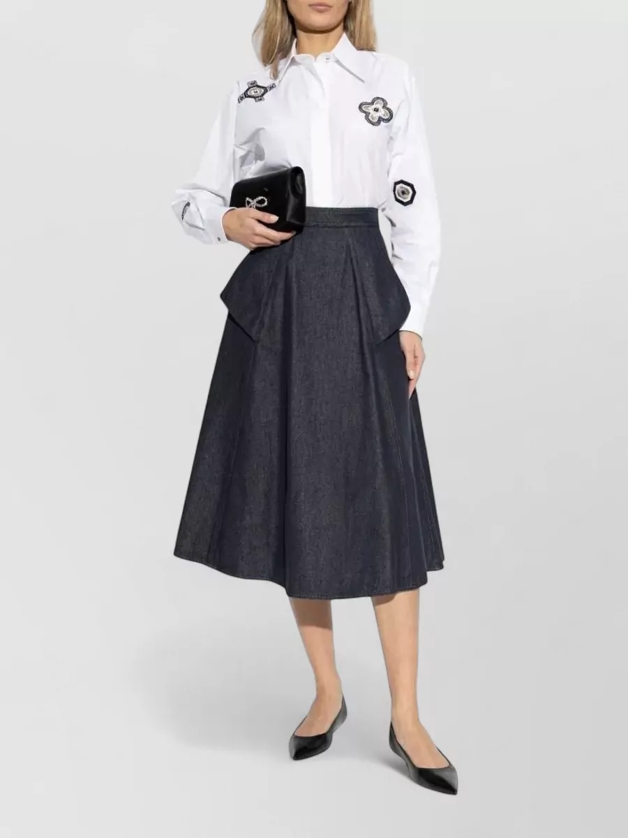 Max Mara Appliqué Long-Sleeve Shirt