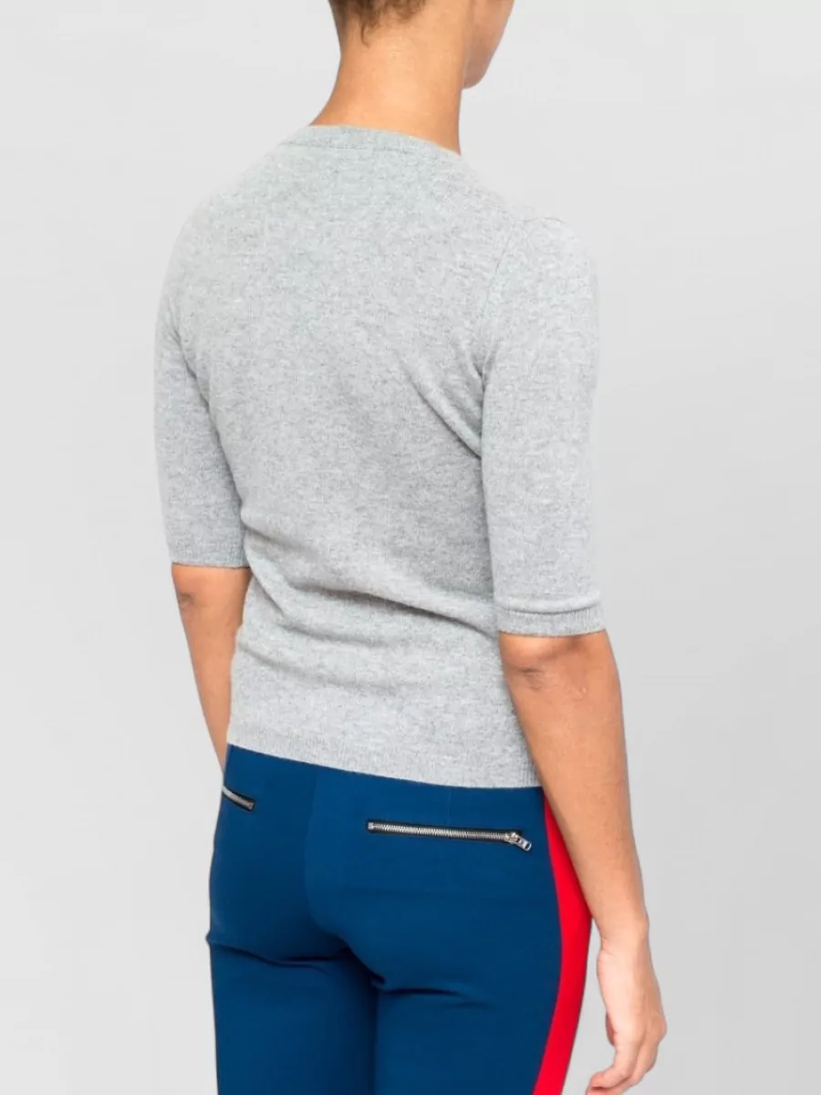 La Rose Cashmere 3/4-Sleeve Knit Top
