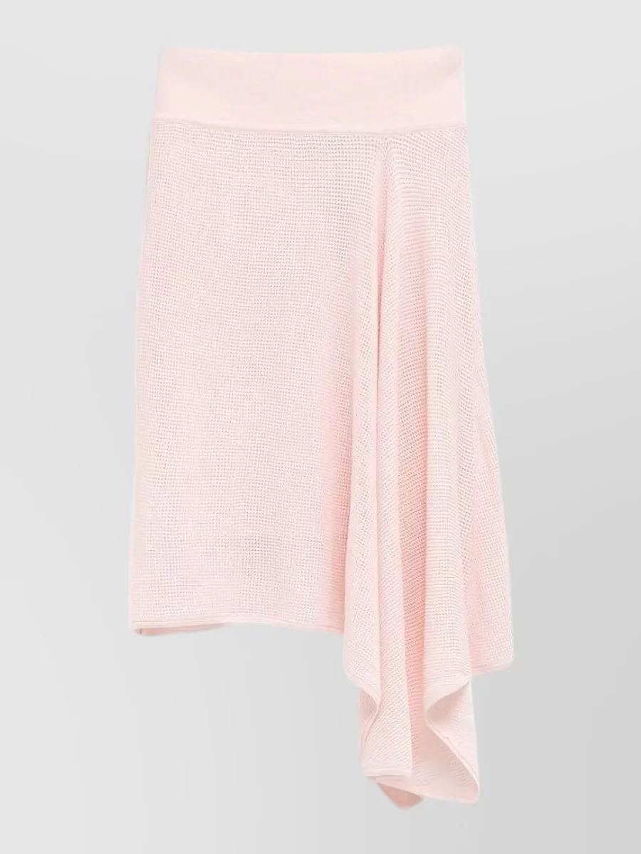 Jacquemus Viscose midi asymmetric skirt