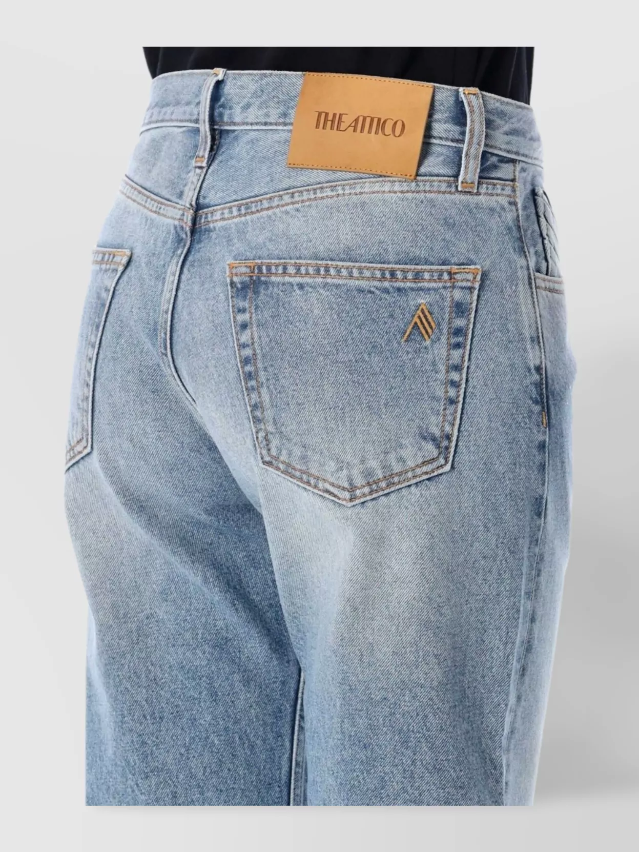 Attico Pantaloni Boyfriend Spalmati