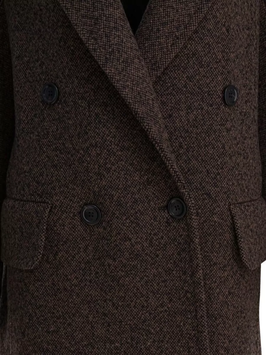 Max Mara Long Double-Breasted Wool Cashmere Coat
