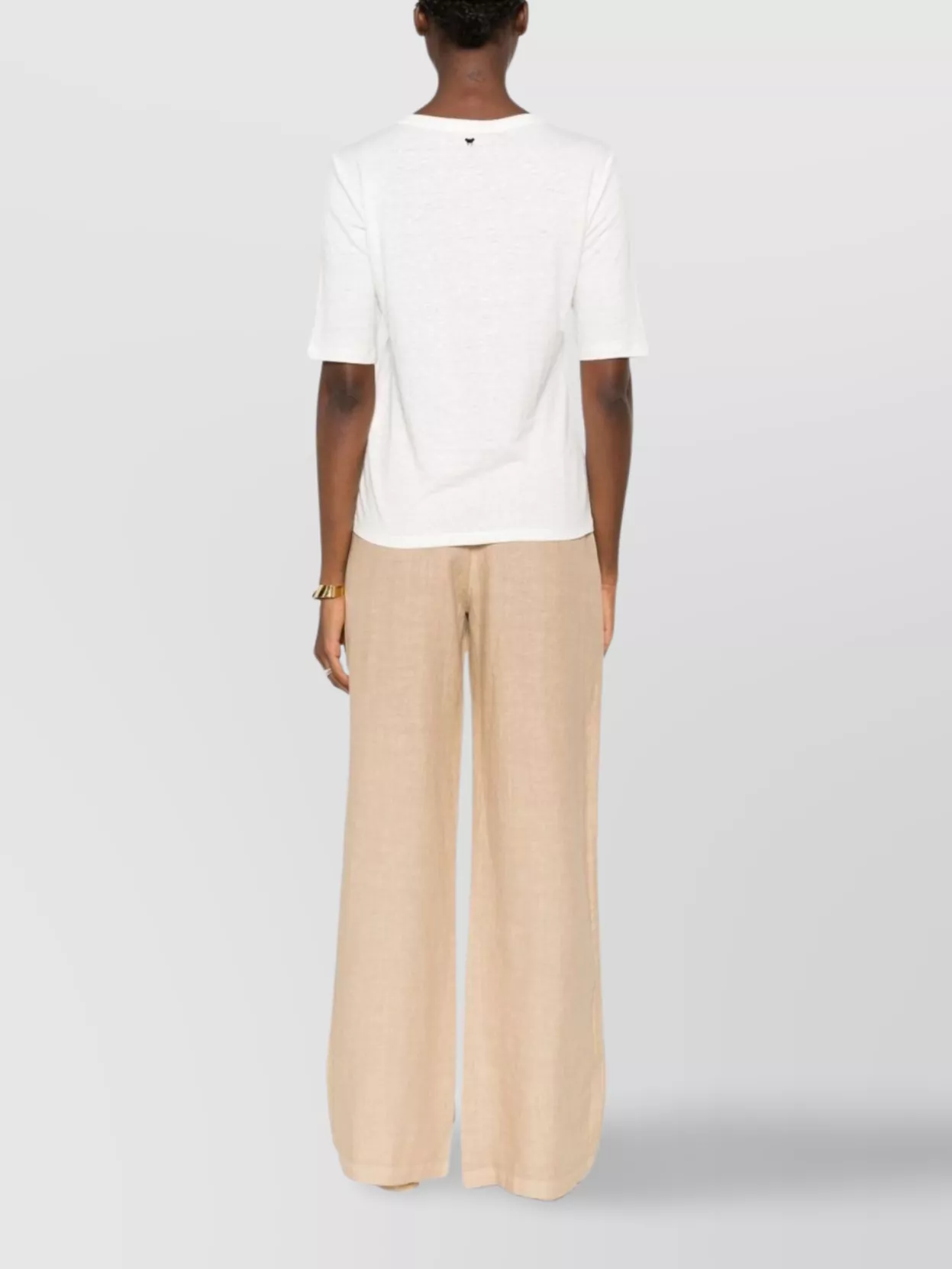 Weekend Max Mara Sleeves V-neckline Short Plain In White