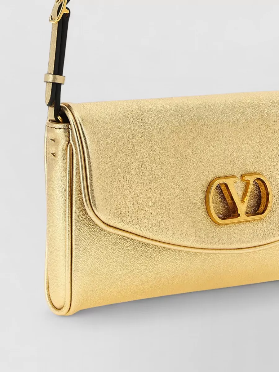 Valentino Garavani De Vain Small Leather Clutch Bag