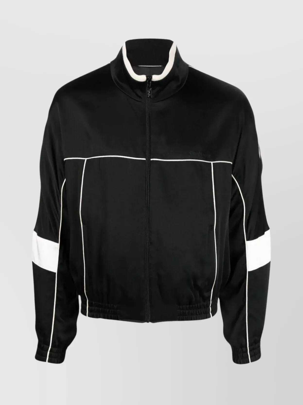 SAINT LAURENT STRUCTURED COLLAR JACKET WITH RIBBED CUFFS