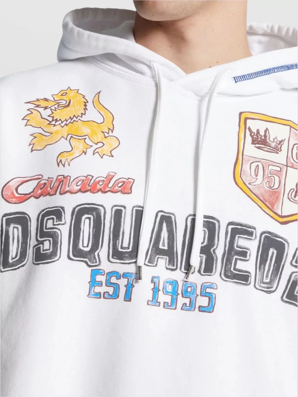 Dsquared2 Cotton Hoodie With Graphic Print Design