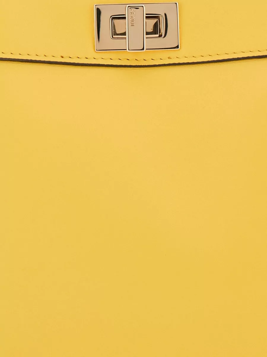 Fendi Peekaboo Petite Leather Shoulder Bag
