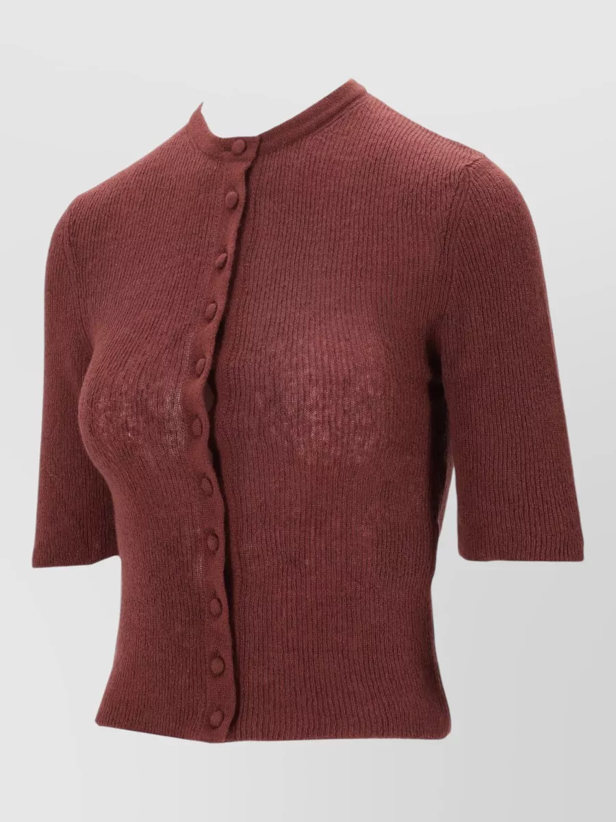 Citizens Of Humanity Tabitha Knit Cardigan Short Sleeve Crew Neck