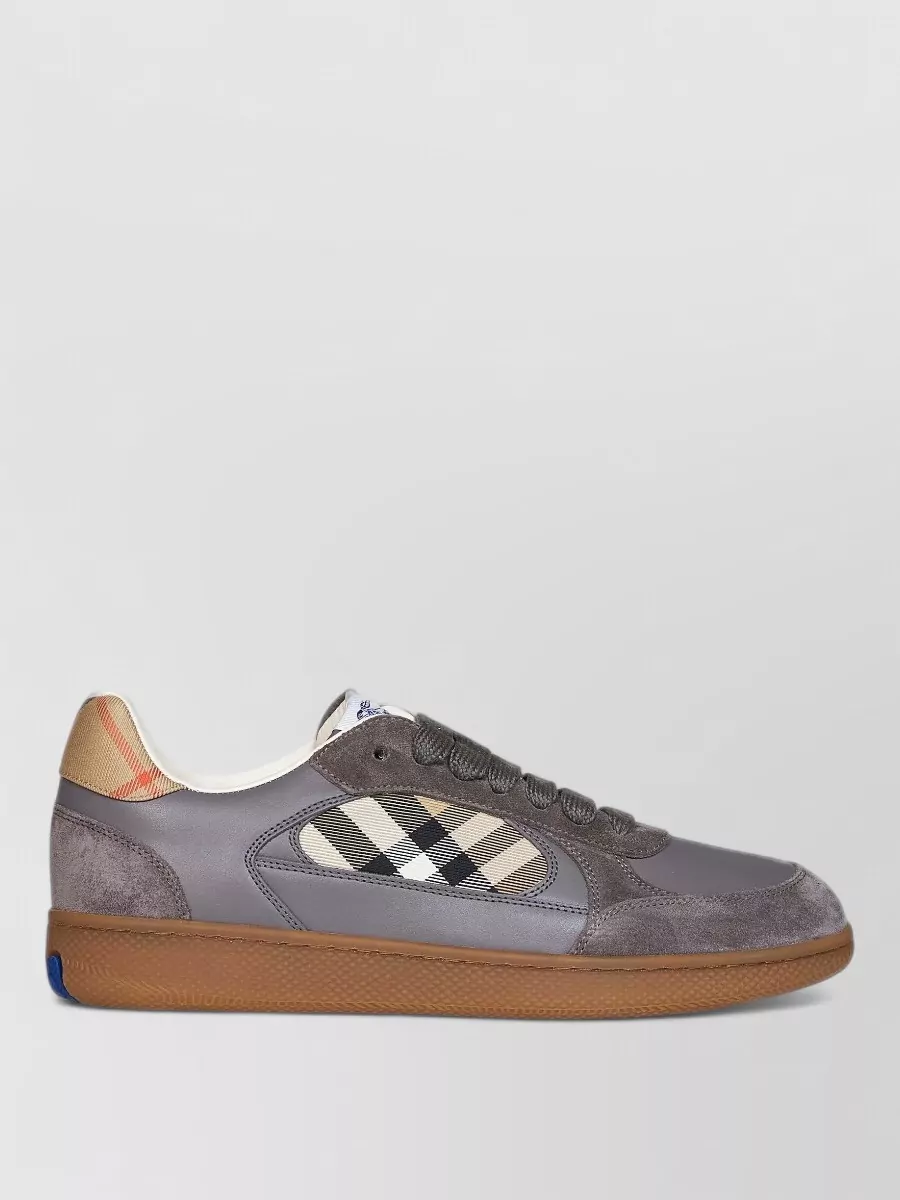 Burberry leather check low-top sneakers