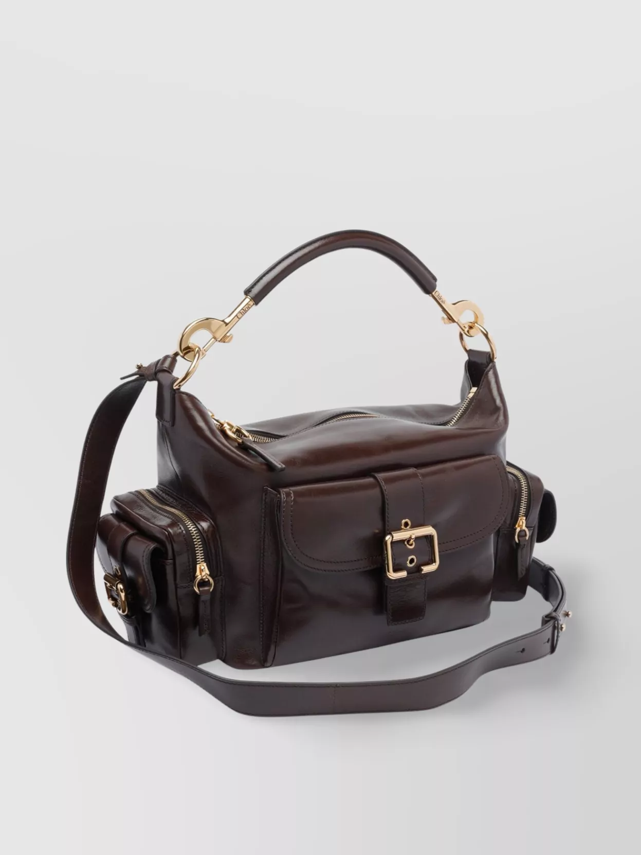Chloé Leather Camera Bag Buckle Detail