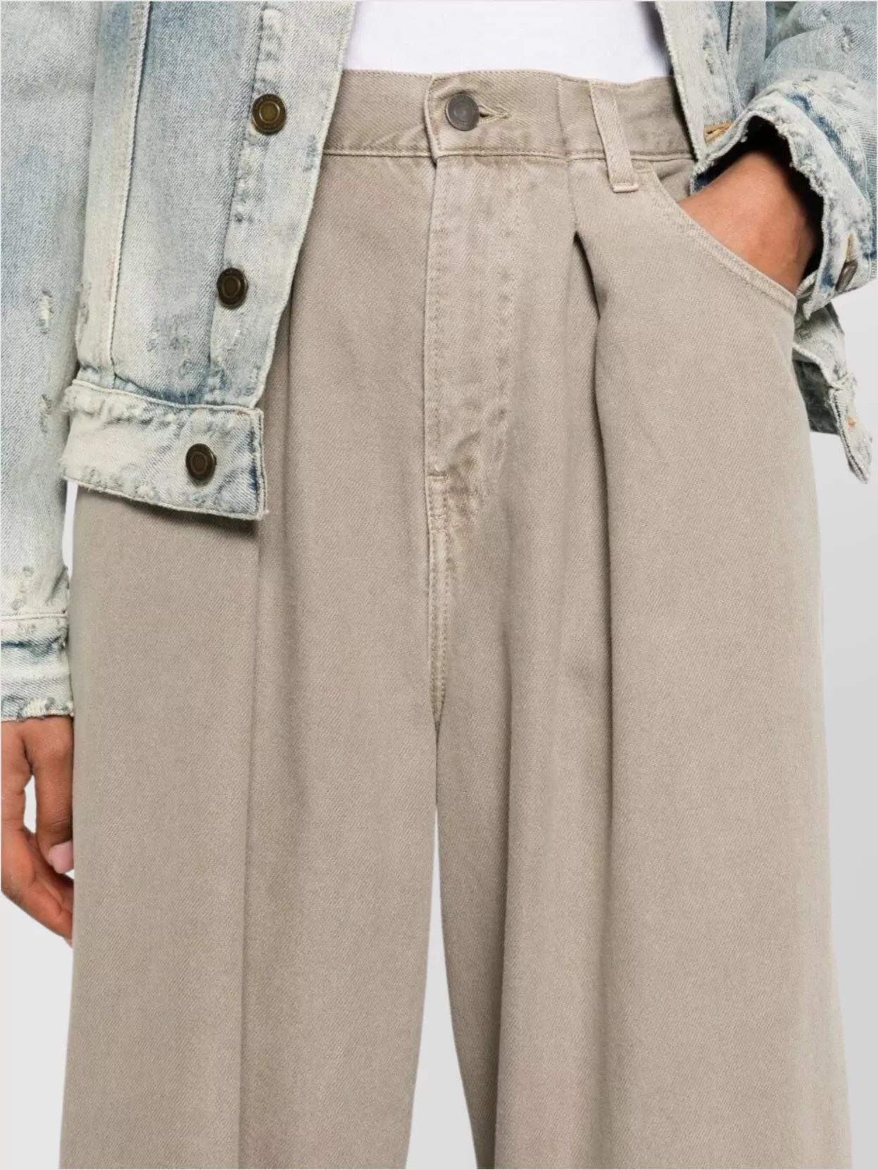 Haikure Soft Pleated High Waist Trousers