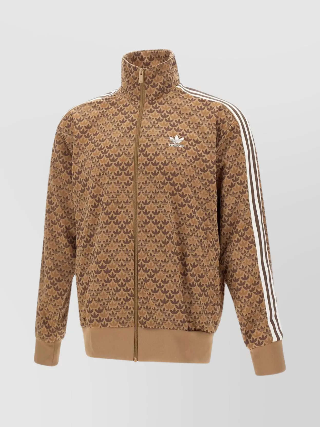 Adidas Originals Monogram Phoenix Side Pocket Sweatshirt In Brown