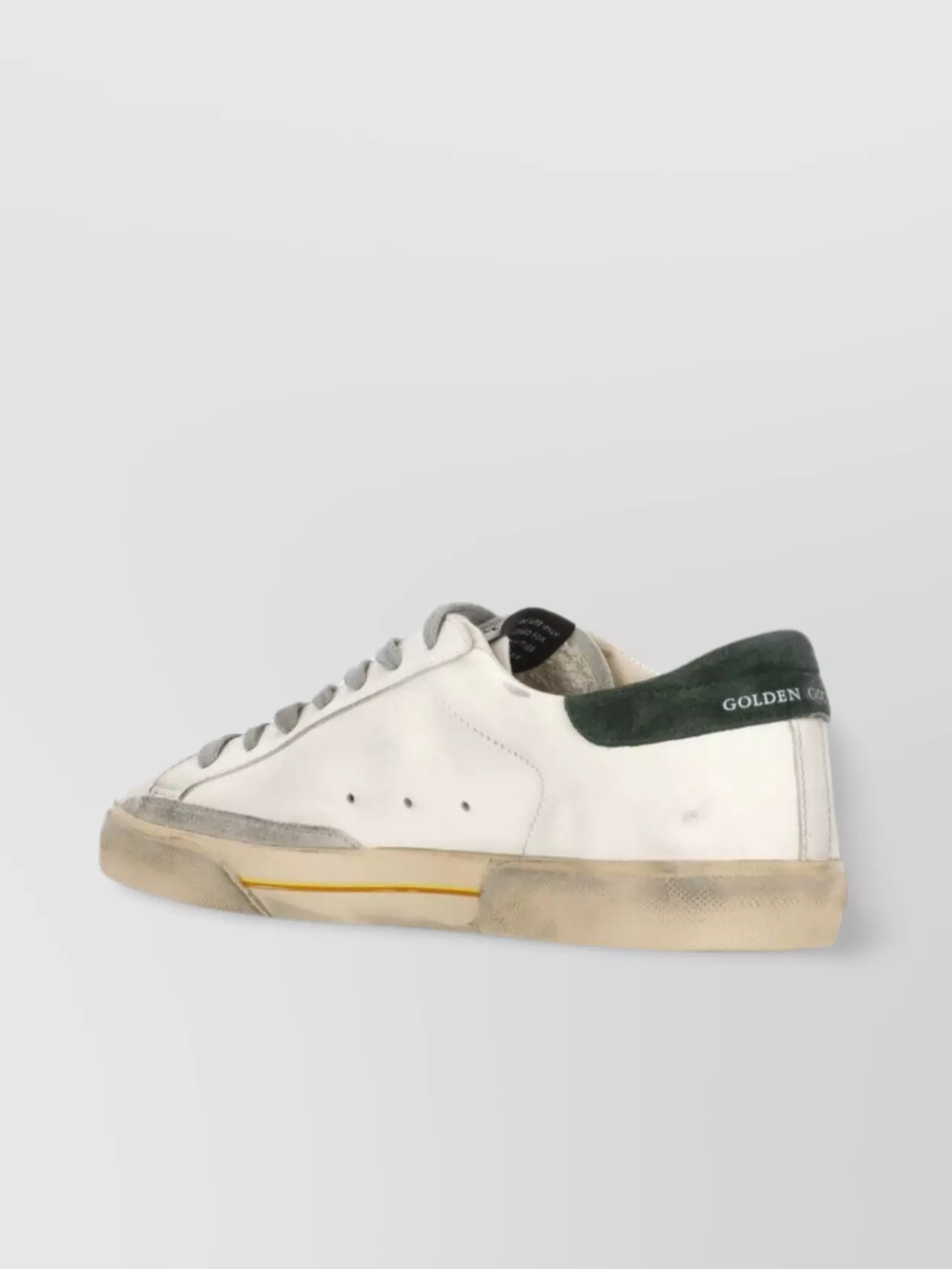Golden Goose Super Star Leather Upper Toe And Tongue Suede Heel Sneakers Grey