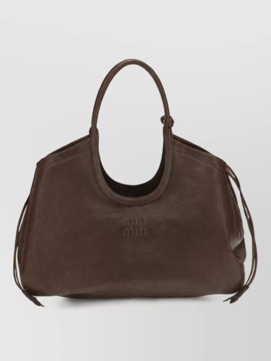 Miu Miu ivy lamb leather tote bag