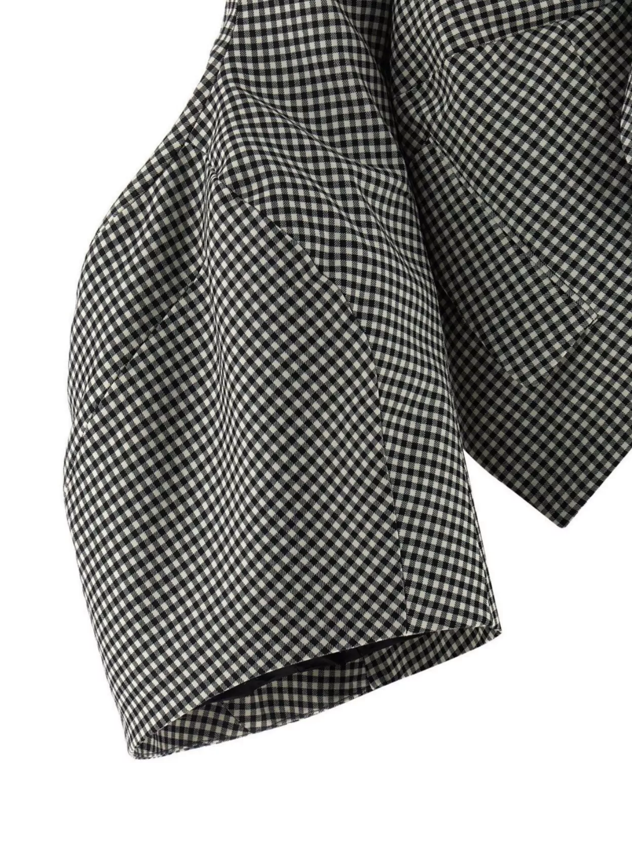 Comme Des Garçons Checkered Cropped Shrug Wide Sleeves