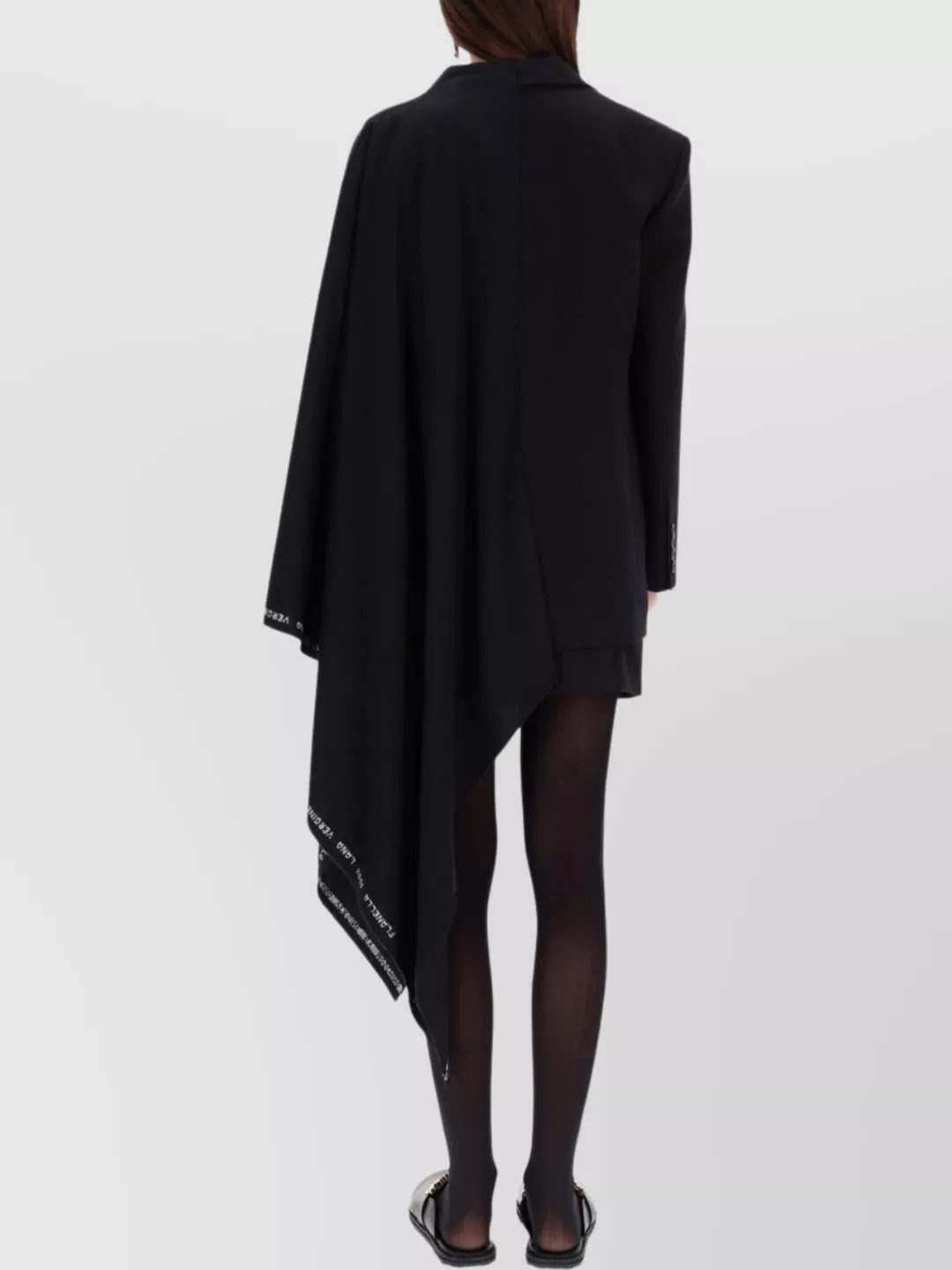 Moschino Asymmetric Long Jacket Draped Detail