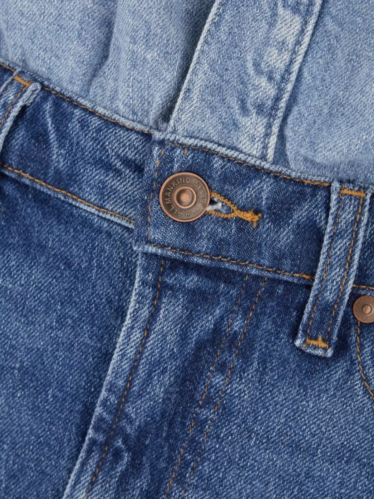 7 For All Mankind Short Denim Dress With Pockets And Belt Loops In Blue