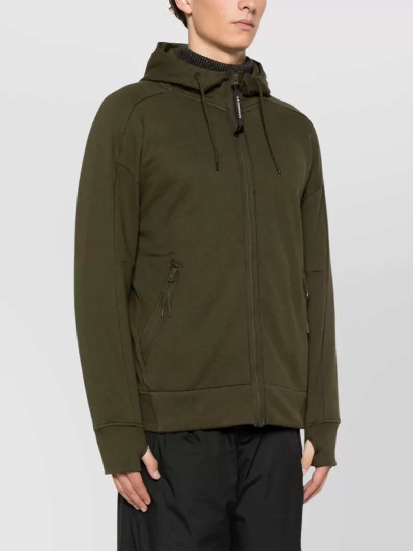 C.p. Company Zip-Up Hoodie Drawstring Hood