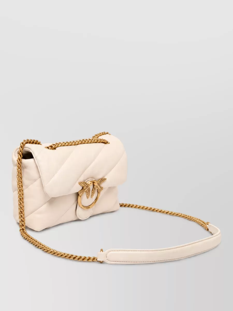Pinko Love Bag Puff Mini Leather Clutch Bag