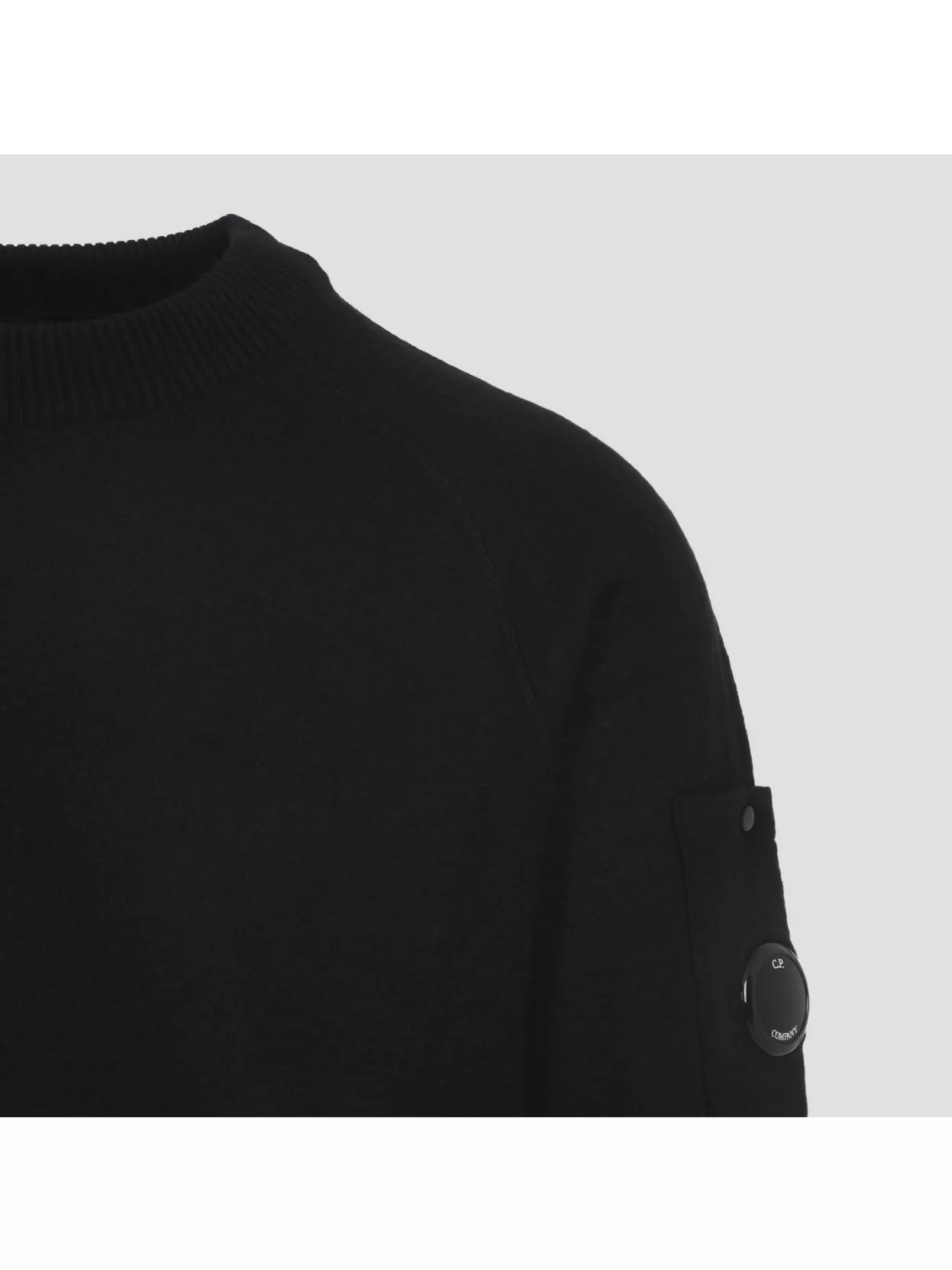 C.p. Company Ribbed Pullover With Sleeve Pocket And Cuffs