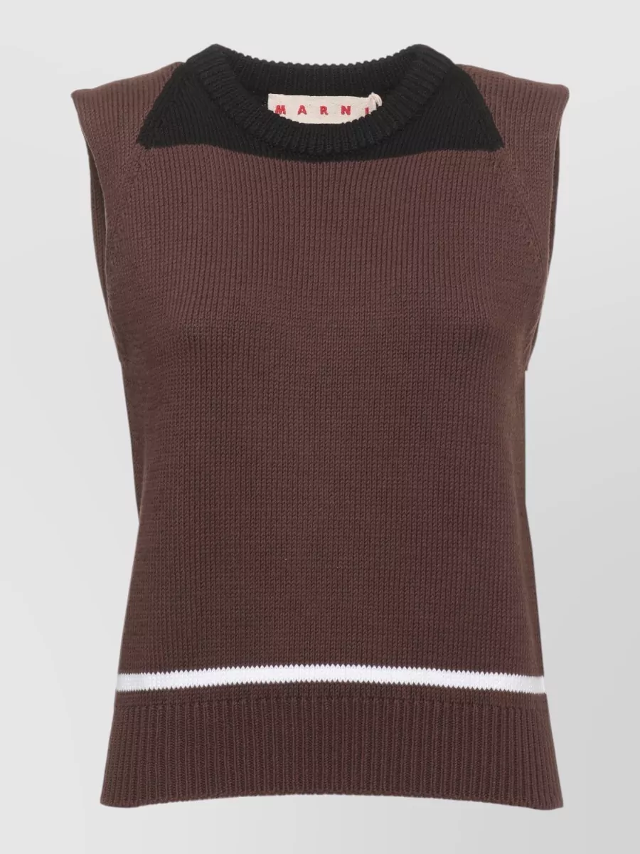 Marni ribbed sleeveless knit top
