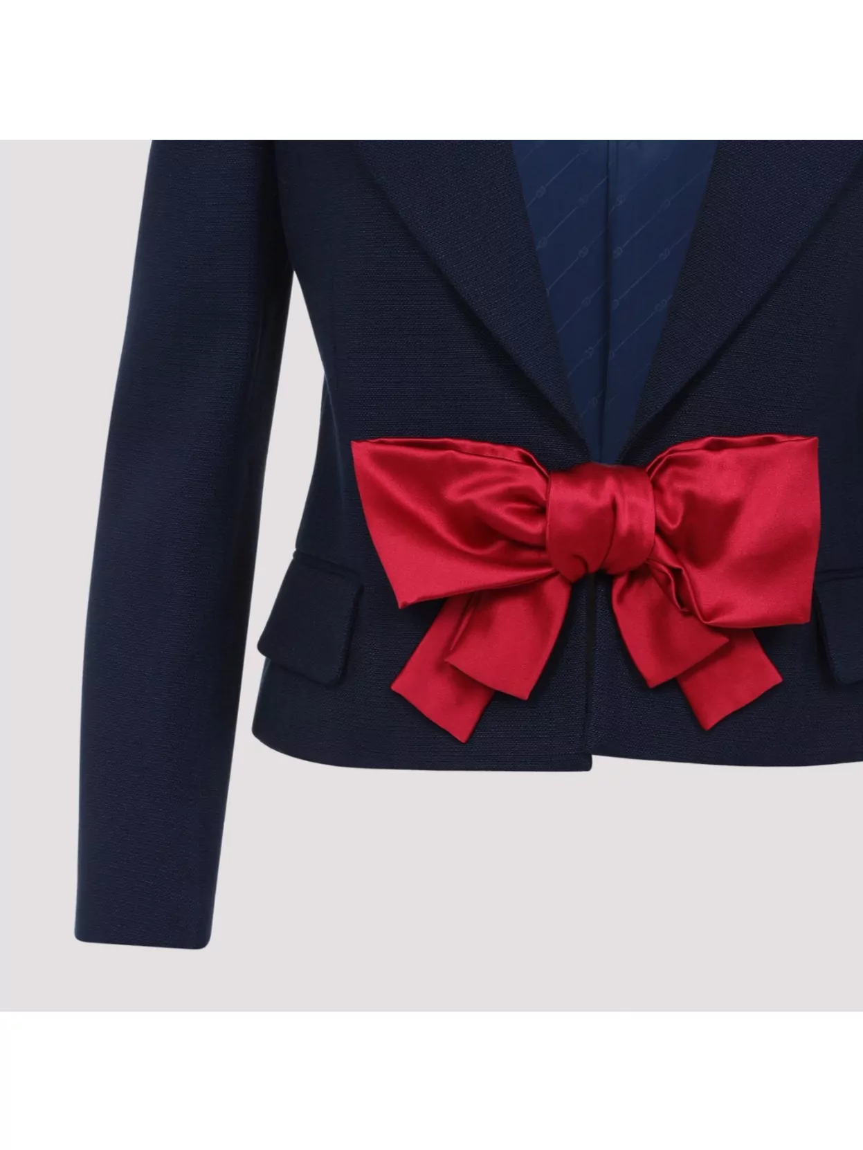 Valentino Tailored Bow-detail Jacket Crafted From Lightweight Viscose