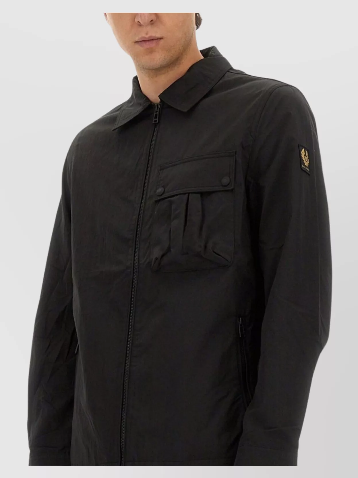 Belstaff Buttoned Front Pocket Long Sleeve Jacket