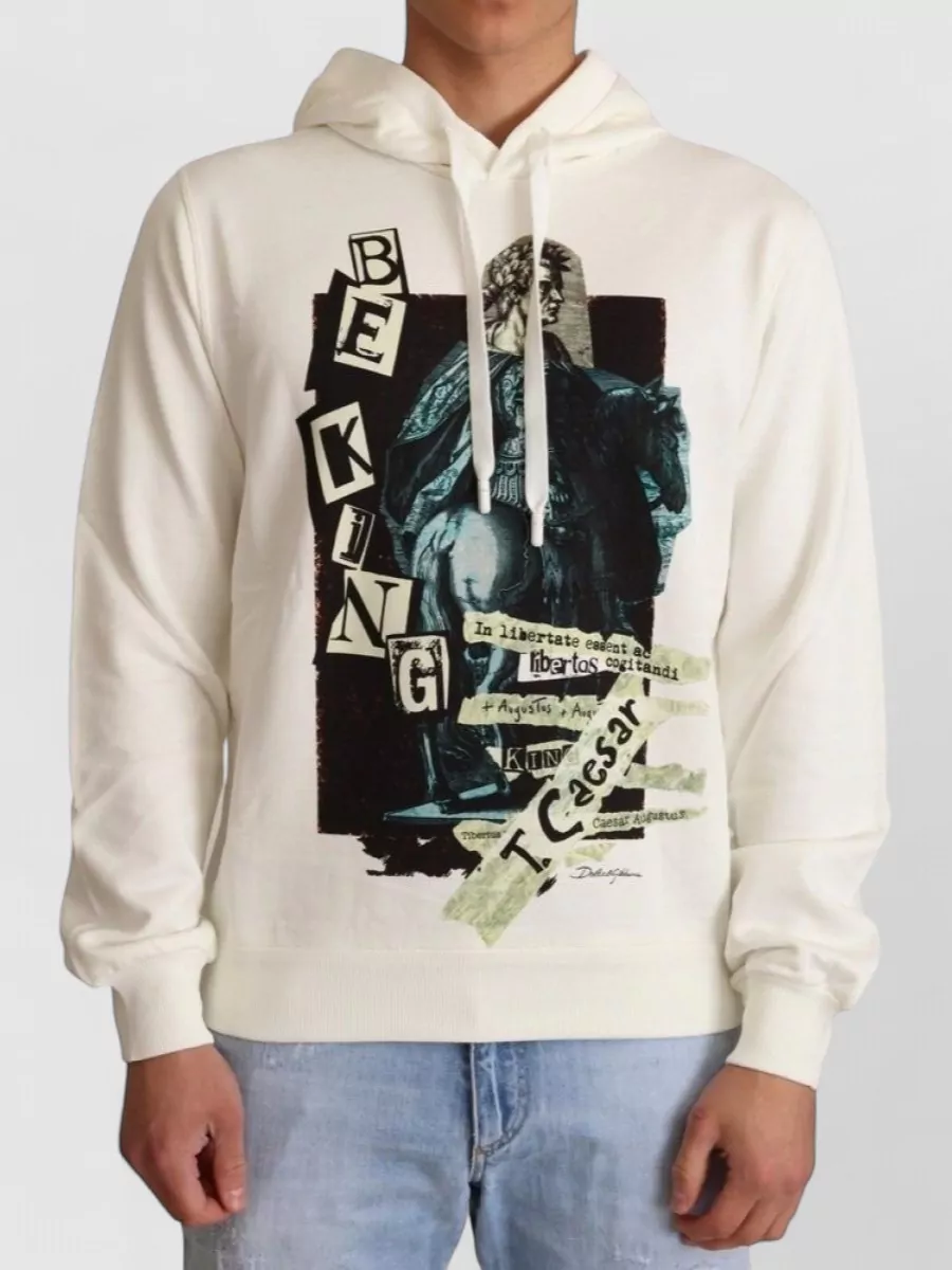 Dolce&Gabbana Cotton printed hooded t-shirt